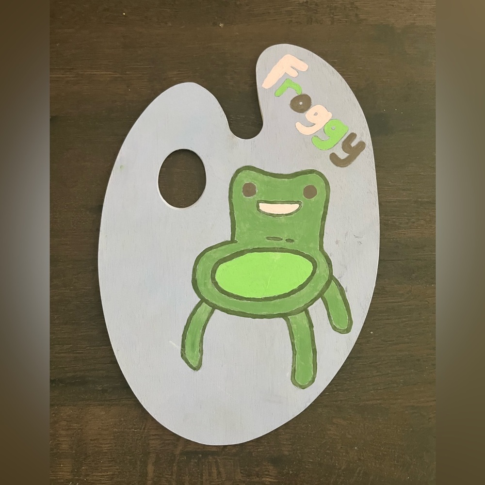 Animal crossing froggy chair painting